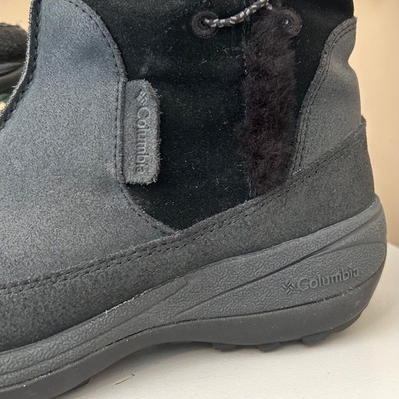 Columbia Mid-Calf Black Suede Delancey Boots Water Resistant Womens Size 7 - Picture 7 of 14